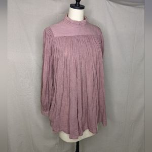 Vintage 70s Amerikan Climax Pink Gauze Blouse - Small